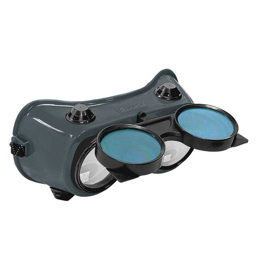 lente para soldar, oxicorte, industrial  con 4 válvulas de ventilación, Truper Negro