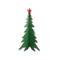 NAVIDAD - Arbol decorativo MDF decorativo rojo y verde