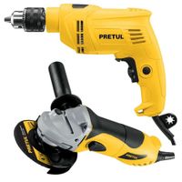 Combo Taladro 550w amoladora 700w 4-12 Pretul