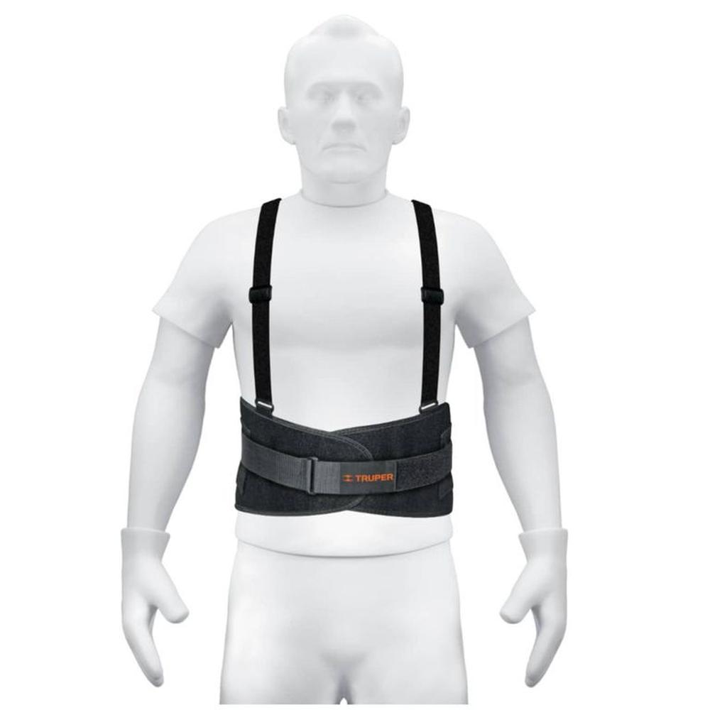 Faja lumbar para columna espalda cintura talla XG Truper Negro