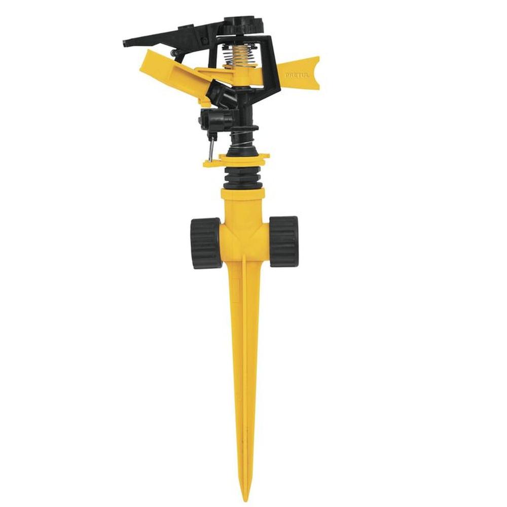 Aspersor plástico dos vías, estaca de 14 cm, Pretul