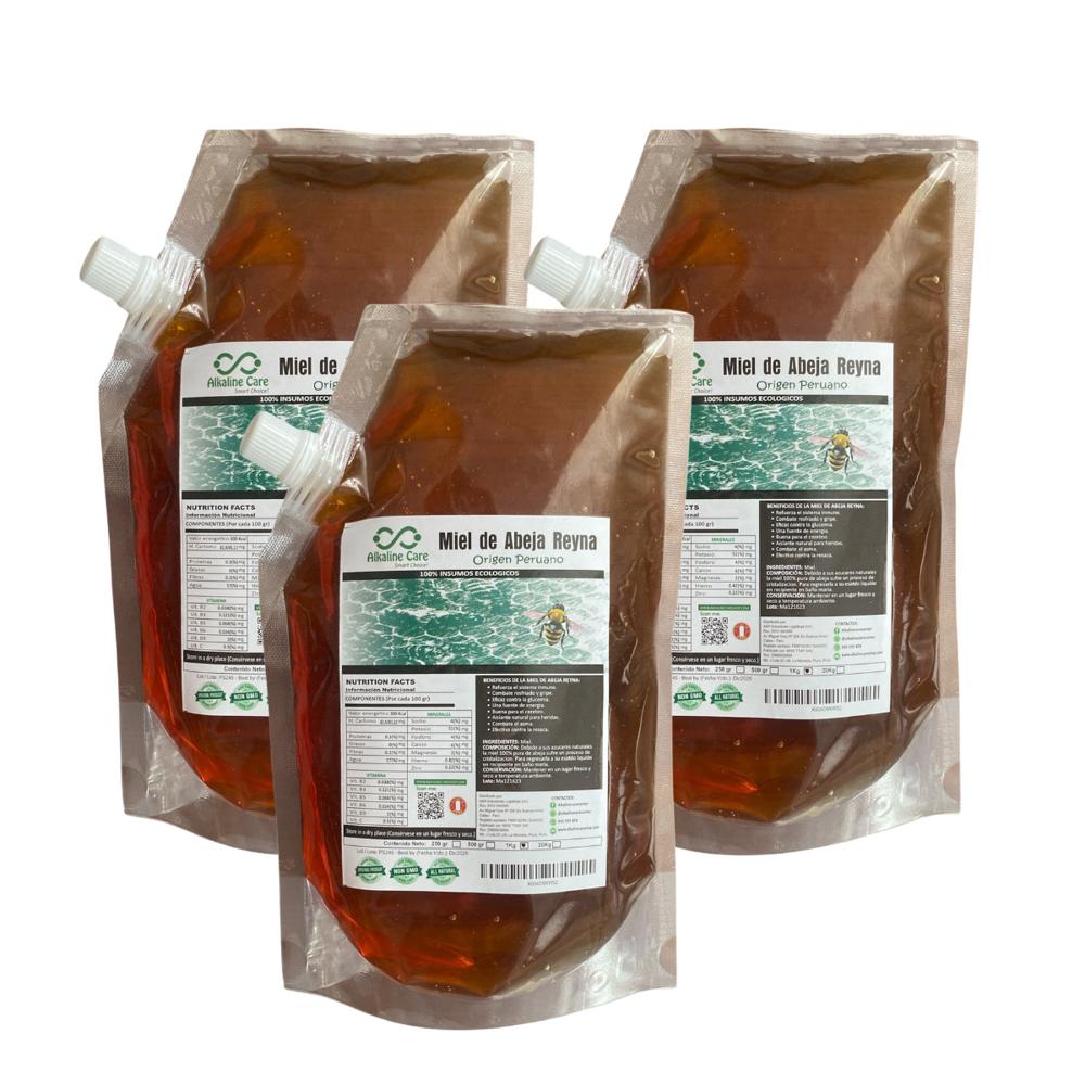 Miel de Abeja 500gr Sachet Alkaline Care X 3