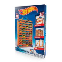 Pista y Rack Guarda Autos Hot Wheels 3 en 1