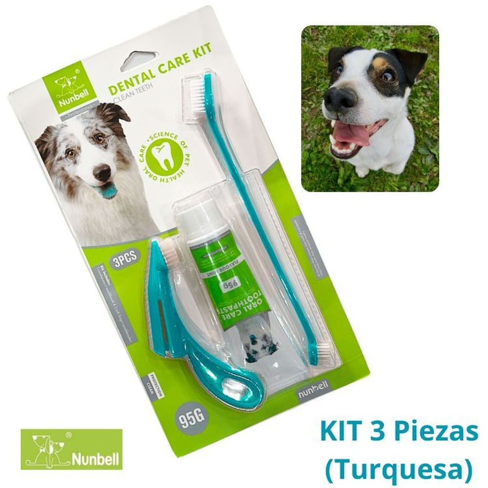 KIT CEPILLO DE DIENTES+PASTA DENTAL PERROS Y MASCOTAS CELEST