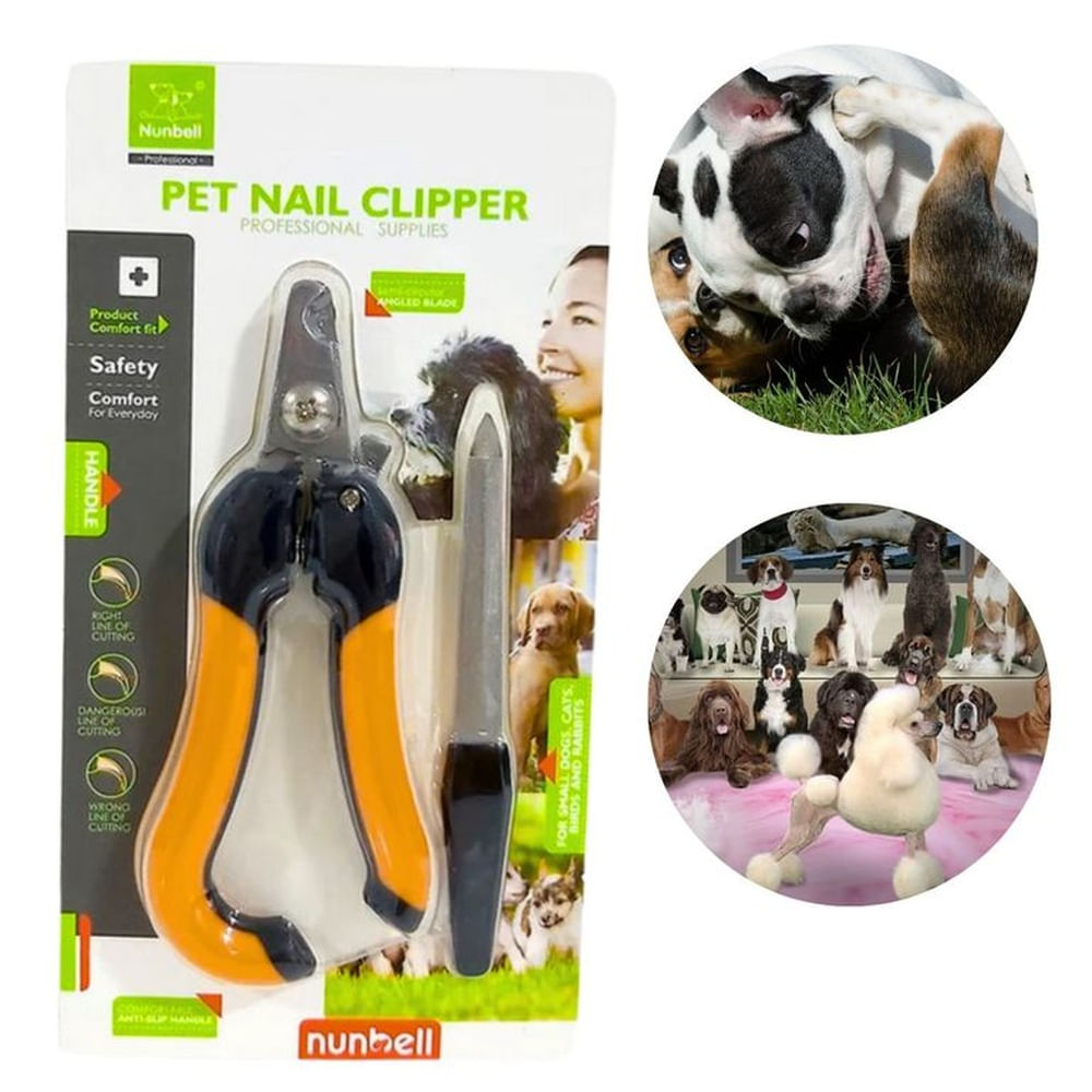 ALICATE CORTA UÑAS PERROS-MASCOTAS NUNBELL ANARANJADO