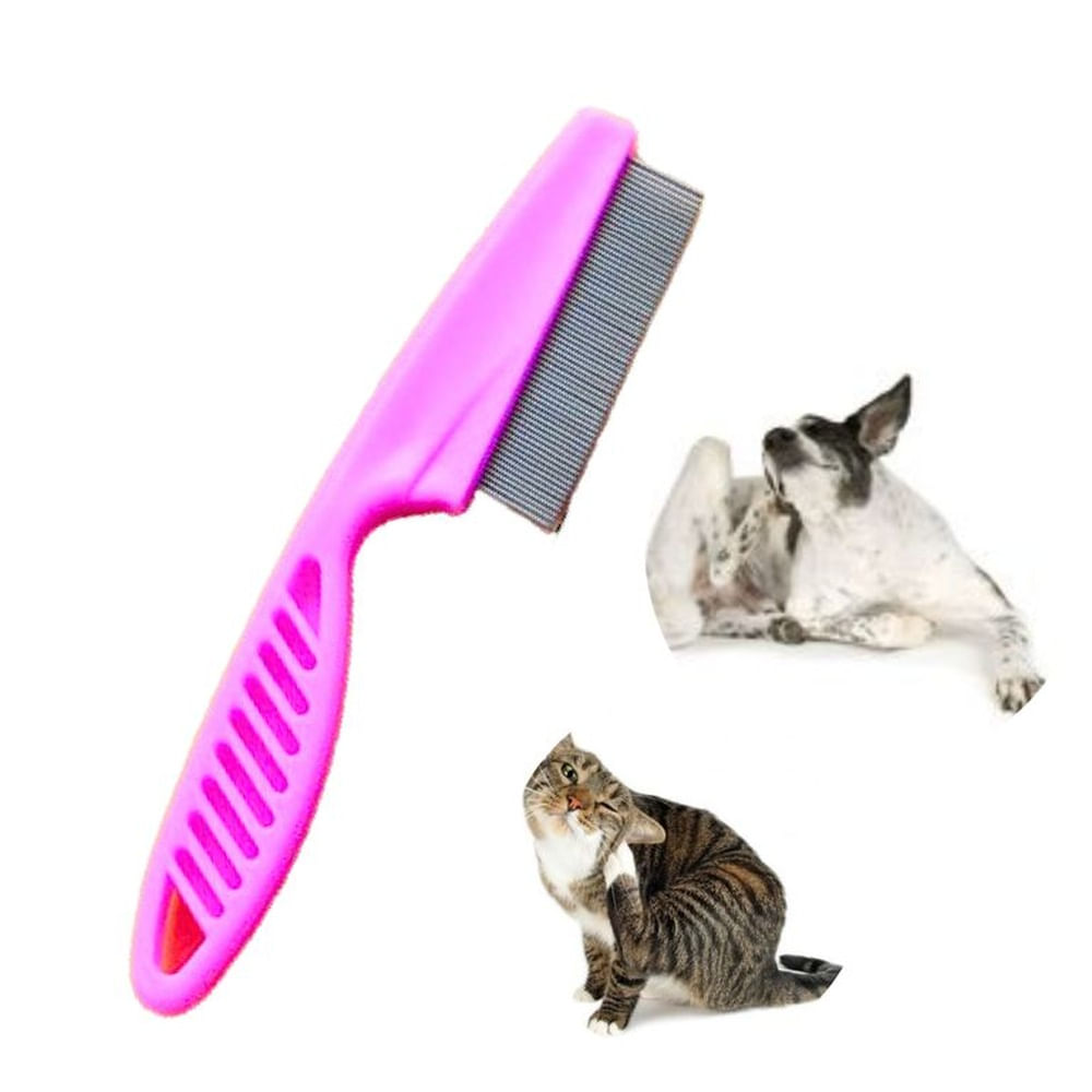 PEINE ANTIGARRAPATAS PIOJOS Y PULGAS MASCOTAS ROSA T-G