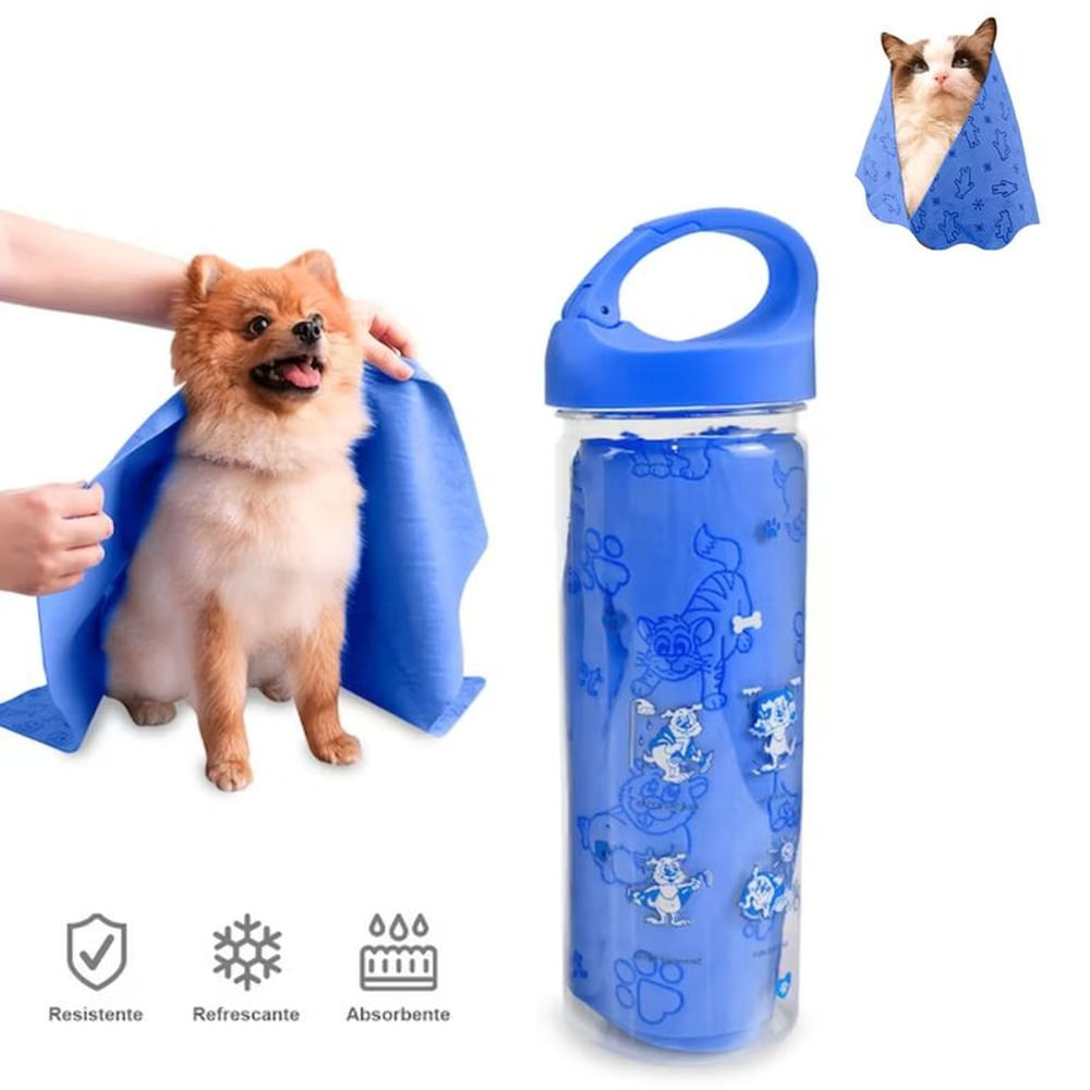 TOALLA MULTIFUNCIONAL ABSORBENTE PARA MASCOTA CELESTE
