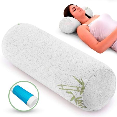 Almohada Rodillo Viscoelástico con Gel- Soporte y Comodidad Extraordinarios