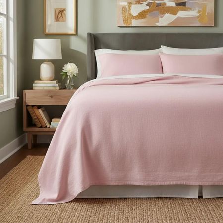 Juego de sabanas  algodón pima interiotex  180 hilos Queen color Rosedal