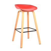Silla Para Bar Fija Misuri Color Rojo Ofideas