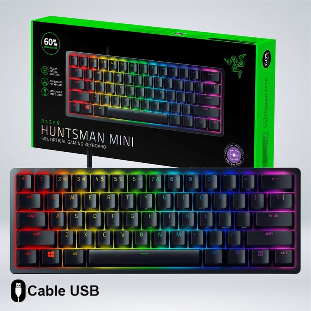 TECLADO GAMER HUNTSMAN MINI OPTO MECHANICAL USB-C SWITCH PURPLE SP