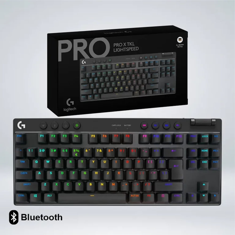 TECLADO GAMER LOGITECH PRO X TKL RGB BLUETOOTH WIRELESS