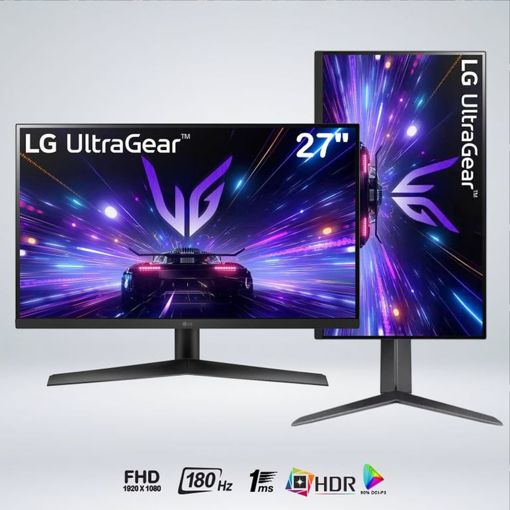 MONITOR GAMER 27GS65F-B LG ULTRAGEAR FULL HD 27 "" IPS 180HZ 1MS HDR10