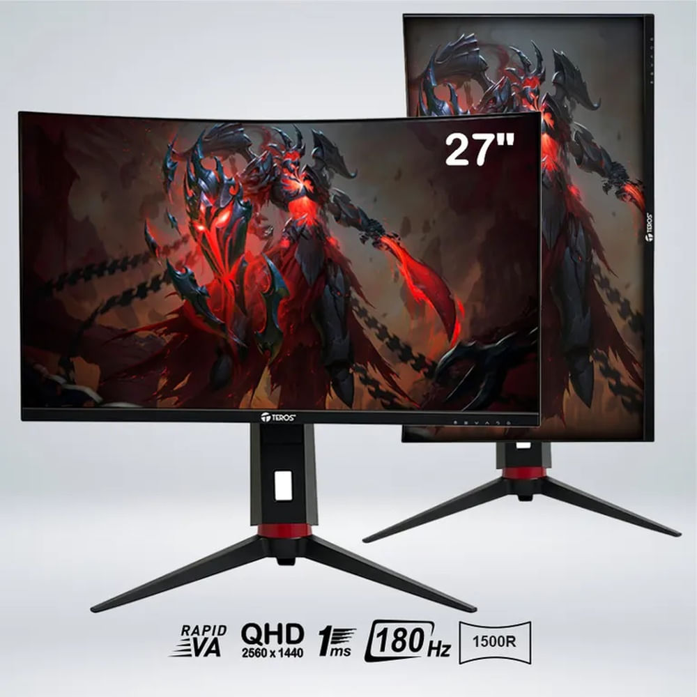 MONITOR GAMER CURVO TEROS TE-2767G  QHD 27 "" VA 180HZ 1MS