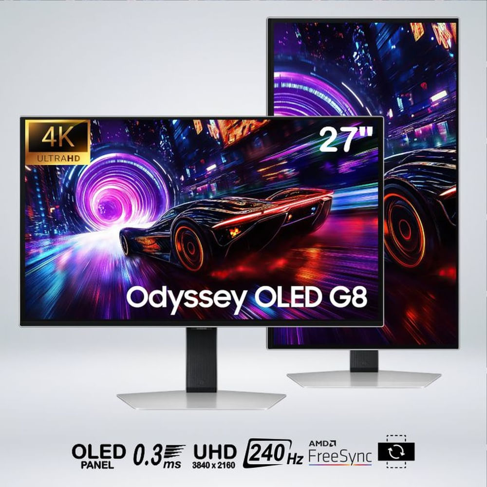 MONITOR ODYSSEY G8 OLED UHD 27 "" 4K 240Hz 0.03ms HDR10+ AMD freeSync