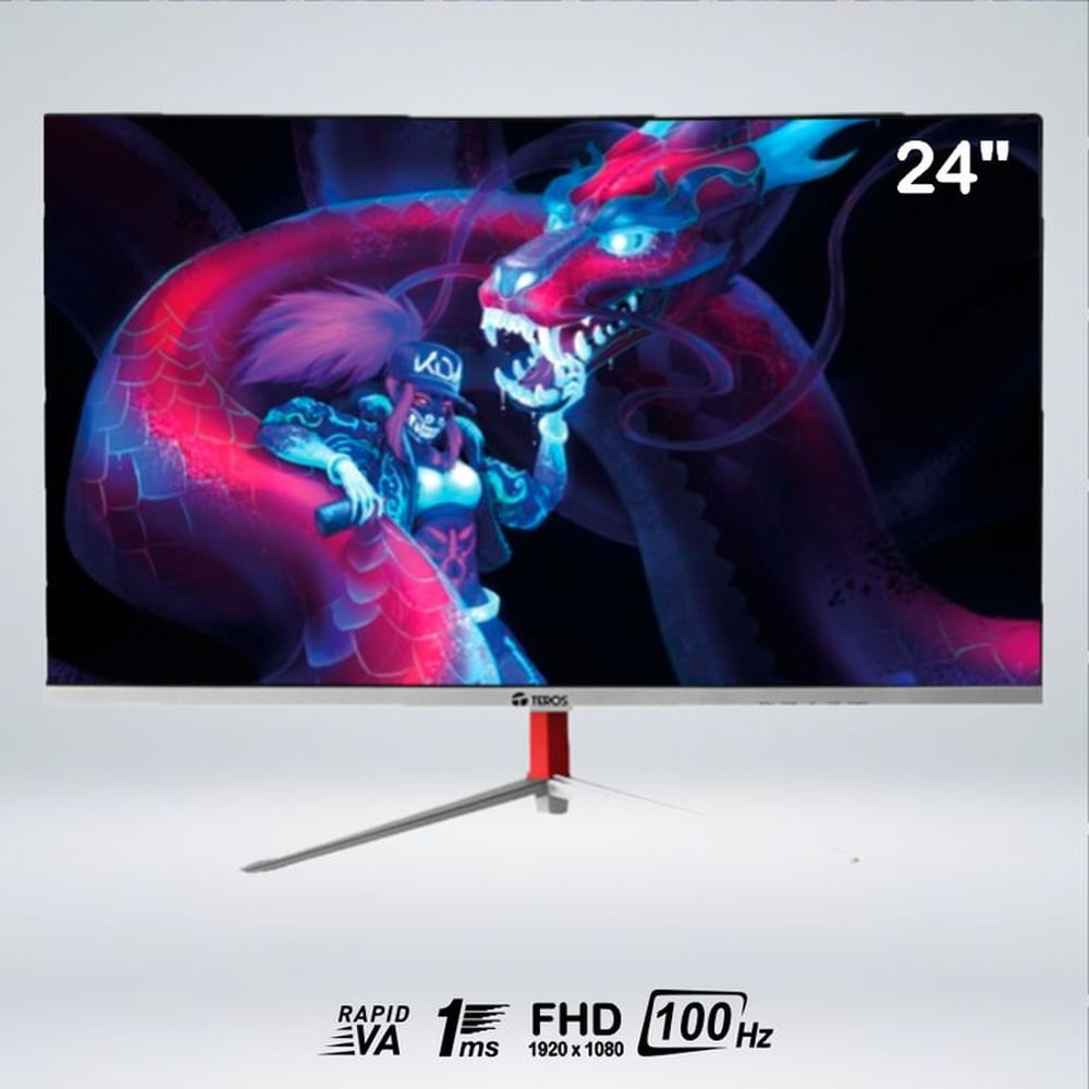 MONITOR CURVO WIDE TE-2402S FULLHD 24 "" VA 100hz 1ms 3000R HDMI VGA