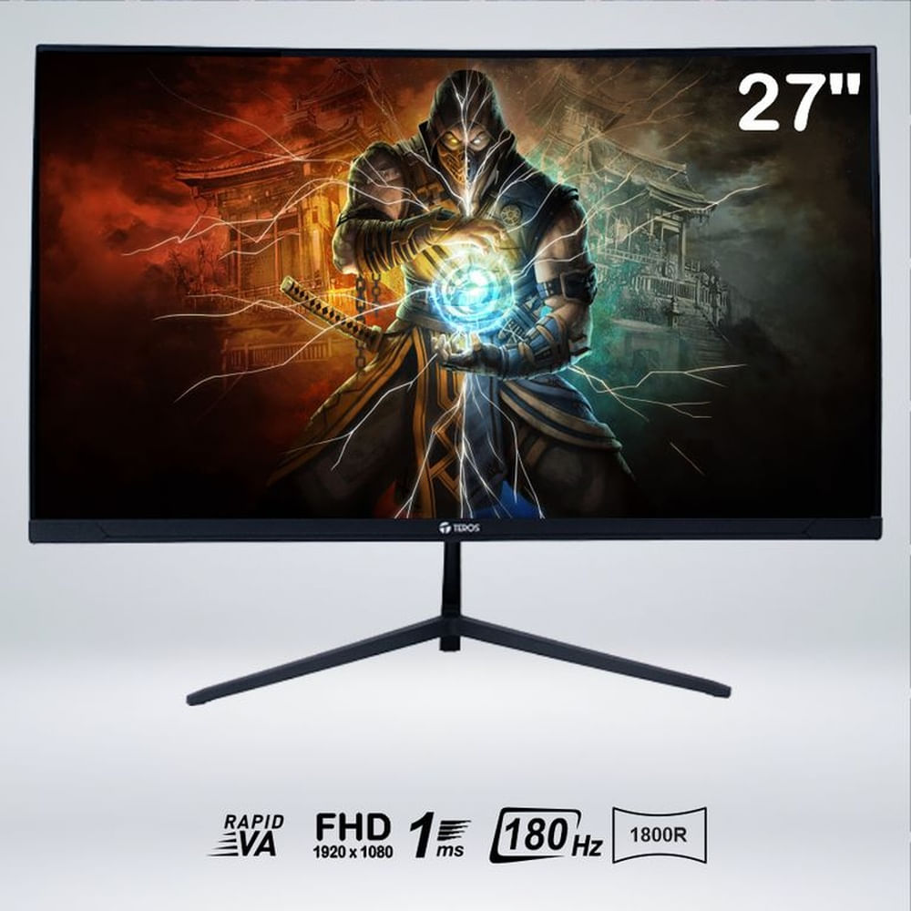 MONITOR GAME CURVO TEROS TE-2787G FULL HD 27 "" VA 180hz 1ms 1800R