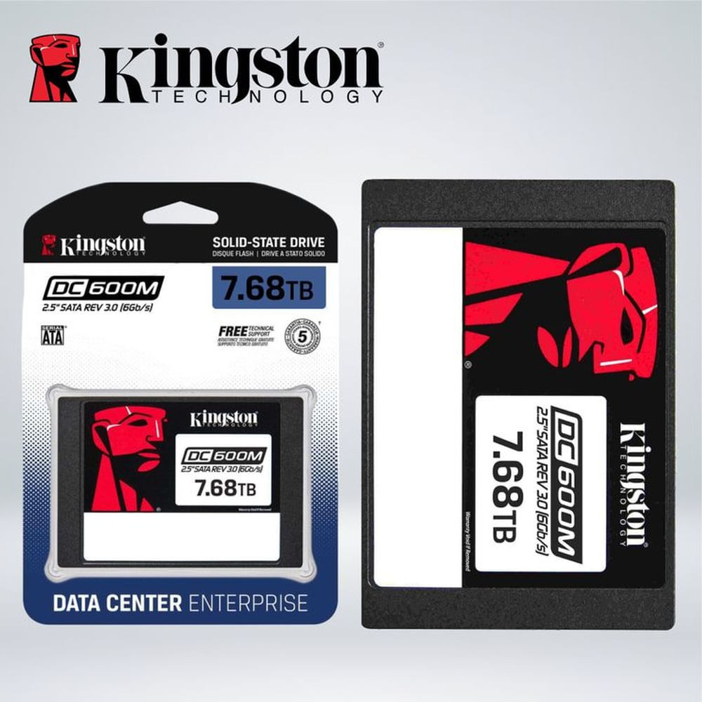 UNIDAD EN ESTADO SOLIDO KINGSTON DC600M 7680GB, SATA REV. 3.0