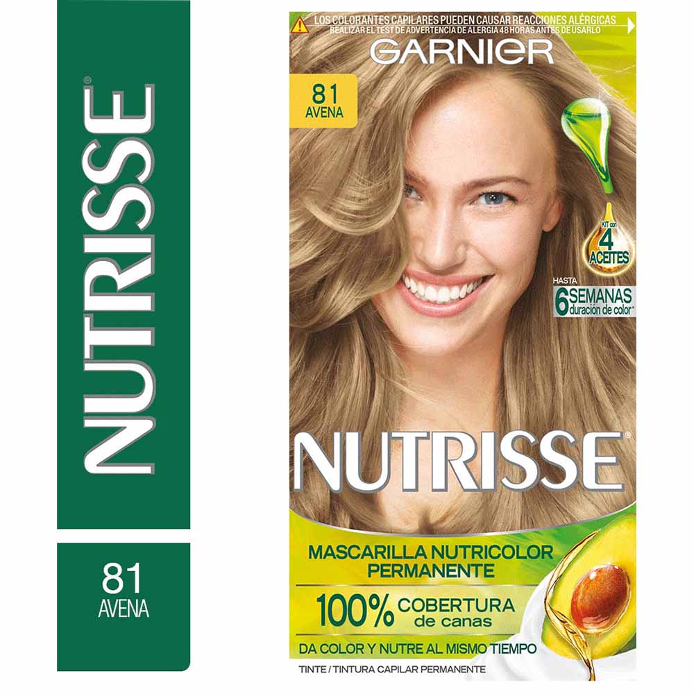 Tinte para Cabello GARNIER Nutrisse 81 Rubio Claro Cenizo