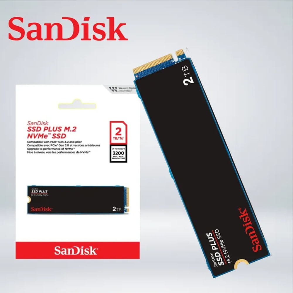 UNIDADES DE DISCO SOLIDO SSD SANDISK PLUS 2TB NVME