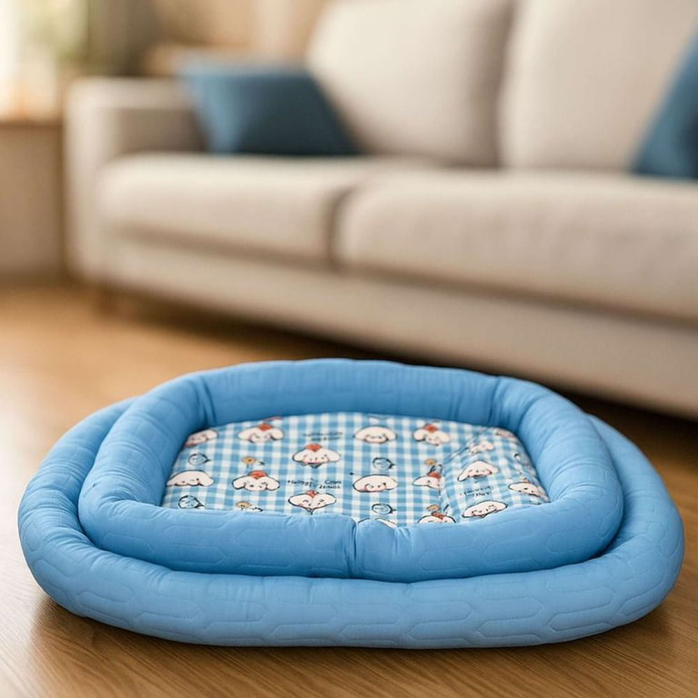 Summer Sleep - Cama Refrescante para Mascotas - Talla M - Azul