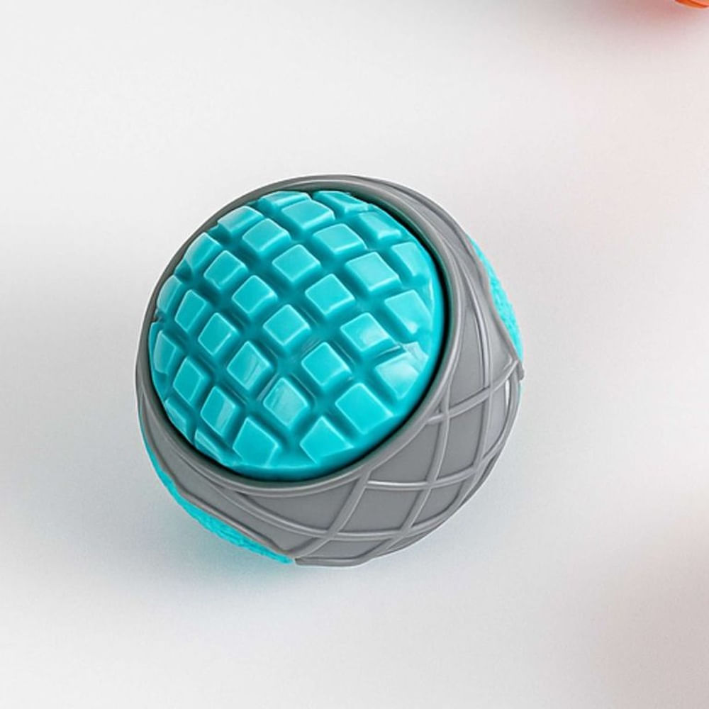 WaffleBall - Pelota de Jebe Masticable para Perros Gris