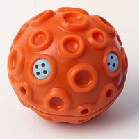 CrazyMoon - Pelota de Goma Texturizada para Perros Naranja