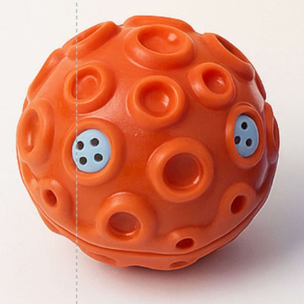 CrazyMoon - Pelota de Goma Texturizada para Perros Naranja