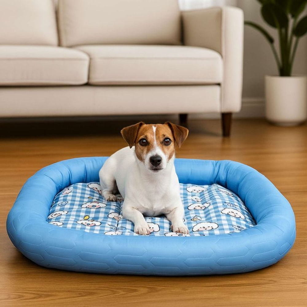 Summer Sleep - Cama Refrescante para Mascotas - Talla L - Azul