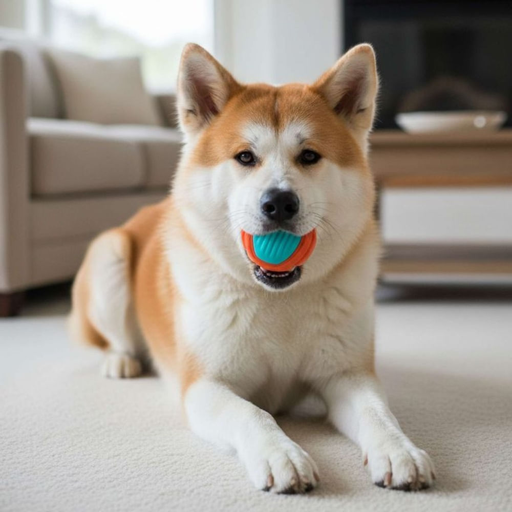 MordiBall - Pelota de Jebe Masticable para Perros Gris