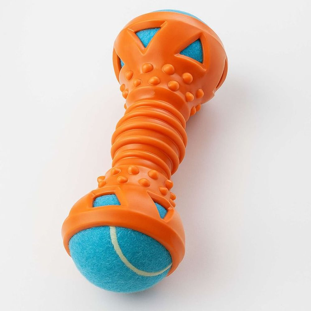 DuoBone - Juguete Dental Interactivo para Perros - Naranja