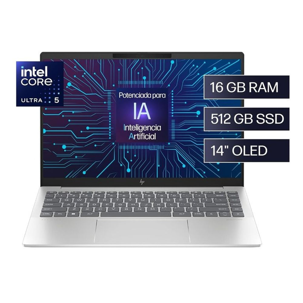 Laptop HP Pavilion Plus 14-EW1000LA 14” 2.8K OLED Intel Ultra 5 125H 16GB 512GB SSD Windows 11