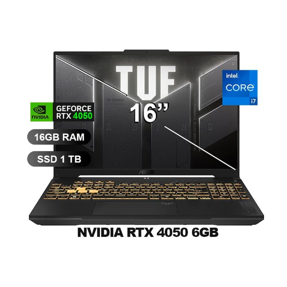 ASUS TUF F16 FX607V 16 WUXGA 144Hz Intel Core i7-13620H 16GB 1TB SSD RTX 4050 Free DOS
