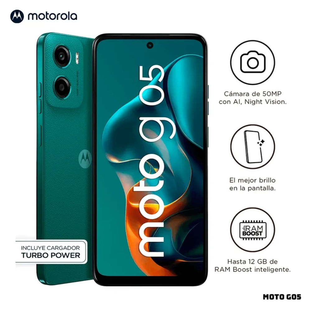CELULAR MOTOROLA MOTO G05 4GB RAM 128GB ROM - VERDE PROFUNDO