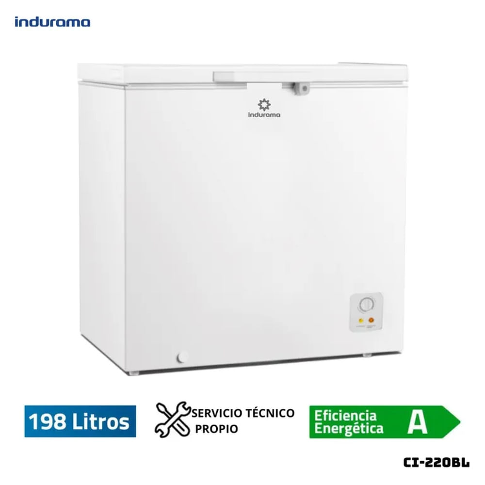 CONGELADOR INDURAMA 198 L BLANCO CROMA  - CI-220BL