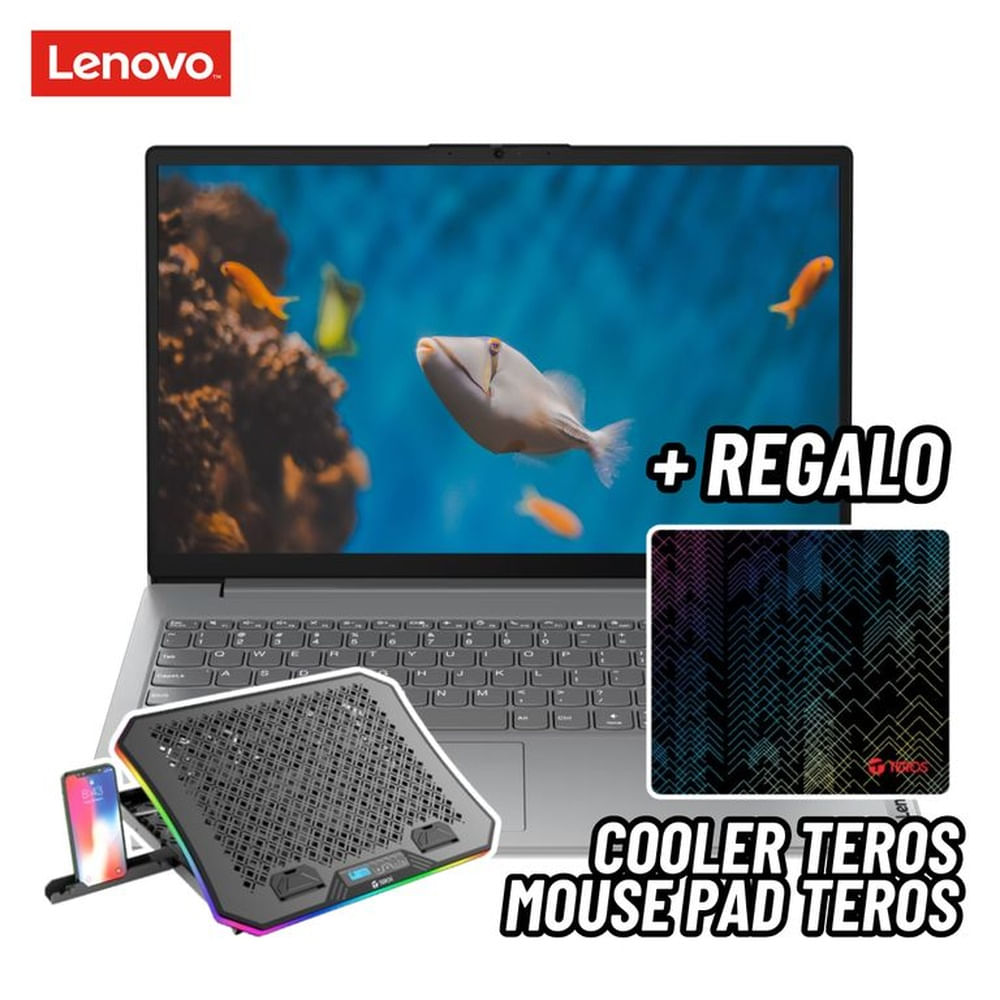 LAPTOP LENOVO V15 G4 AMN 15.6 FHD AMD RYZEN 3 7320U 8GB RAM 256GB SSD + COOLER TEROS + MOUSE PAD