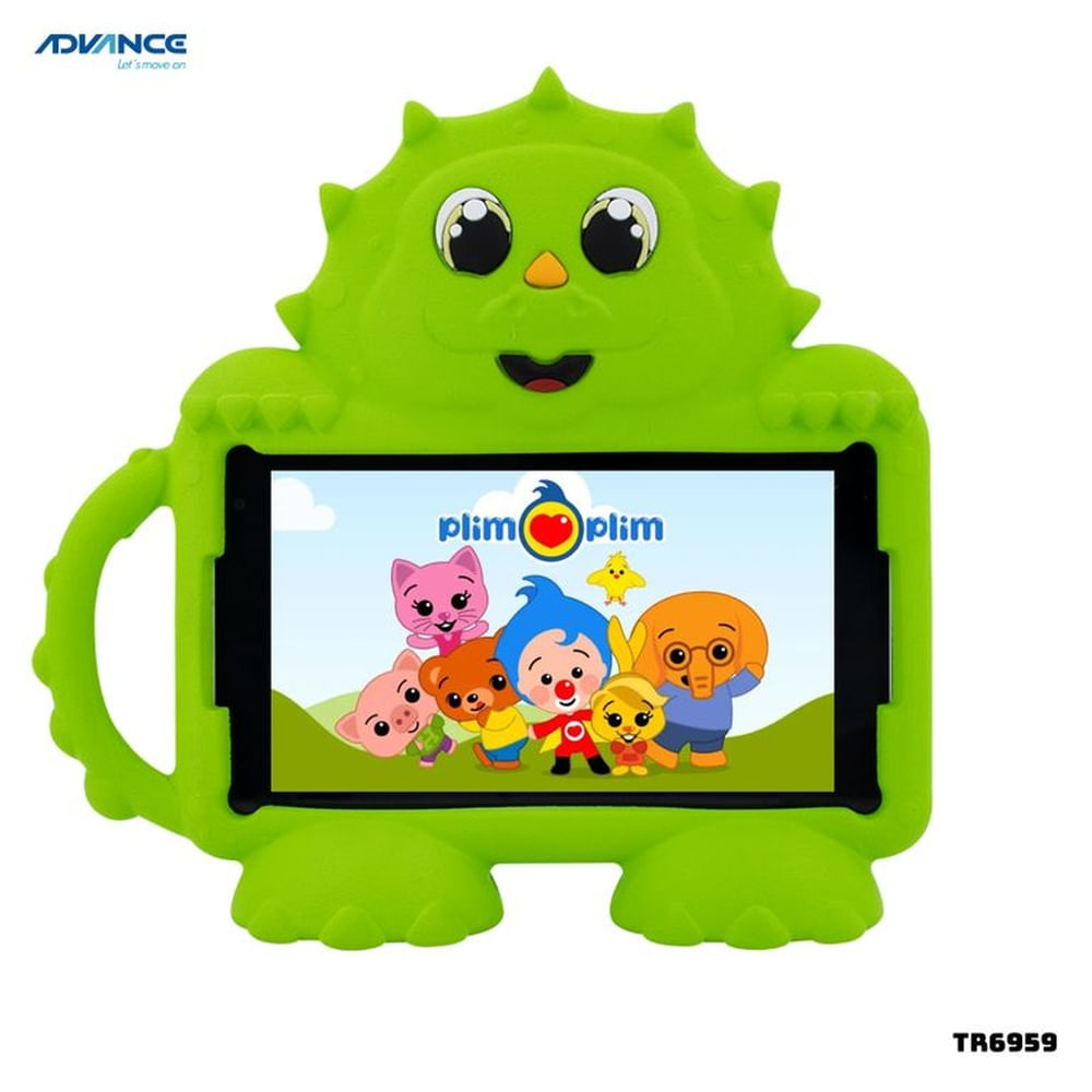 TABLET PARA NIÑOS ADVANCE PRIME 7 PULGADAS 2GB RAM 32GB ROM - TR6959 + CASE DINO VERDE
