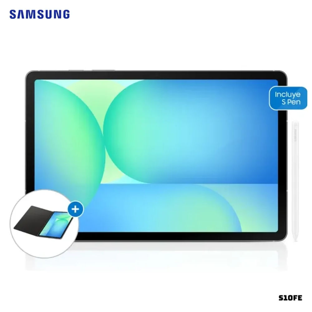 TABLET SAMSUNG GALAXY TAB S10FE S PEN 8GB RAM 128GB ROM - GRAY + COVER BLACK