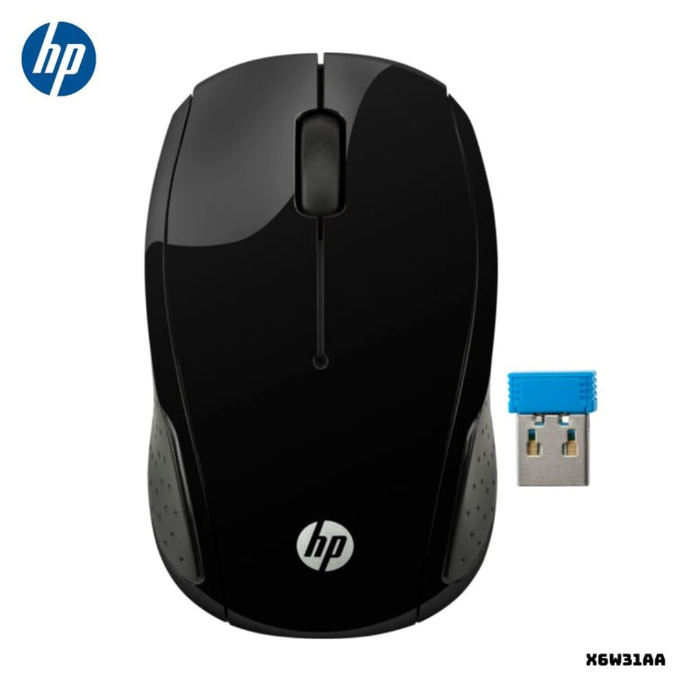 MOUSE INALAMBRICO HP X6W31AA DISEÑO DE AGARRE COMODO DPI 1000 - NEGRO