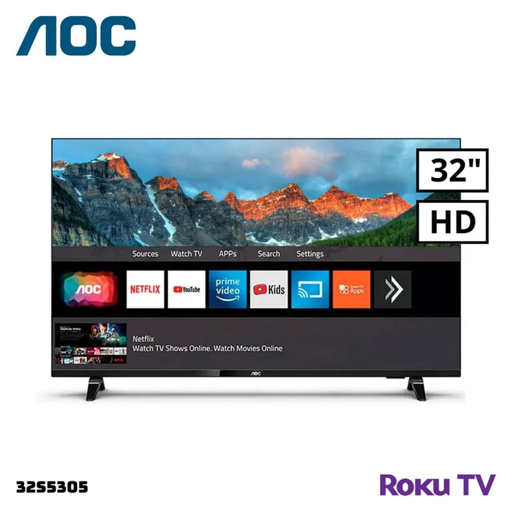 TELEVISOR AOC 32 SMART TV ROKU TV HD LED - 32S5045
