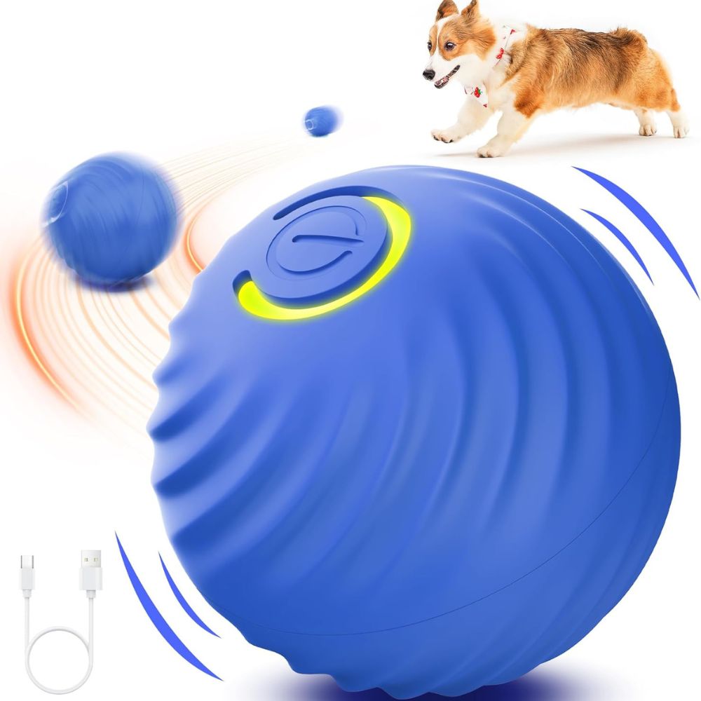 Pelota Interactiva para Perros, Juguete Inteligente, Pet Gravity, Smart, d56mm, Azul