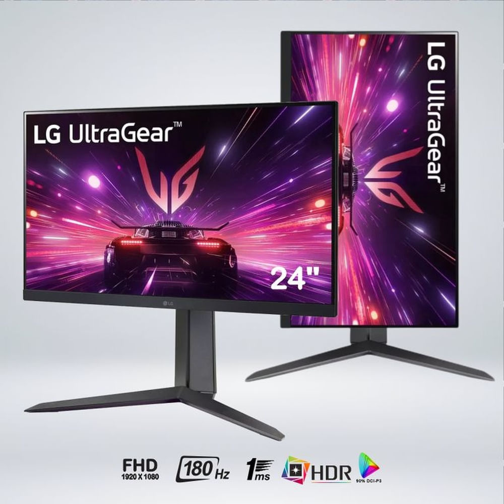 MONITOR GAMER 24GS65F-B ULTRAGEAR FULL HD 24 "" IPS 180HZ 1MS HDR10