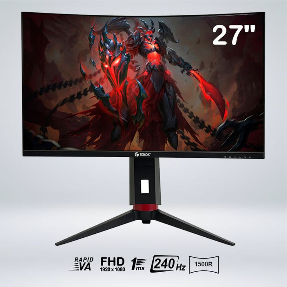 MONITOR GAMER CURVO TEROS TE-2764G, 27"" FHD VA, 240 HZ, 1MS
