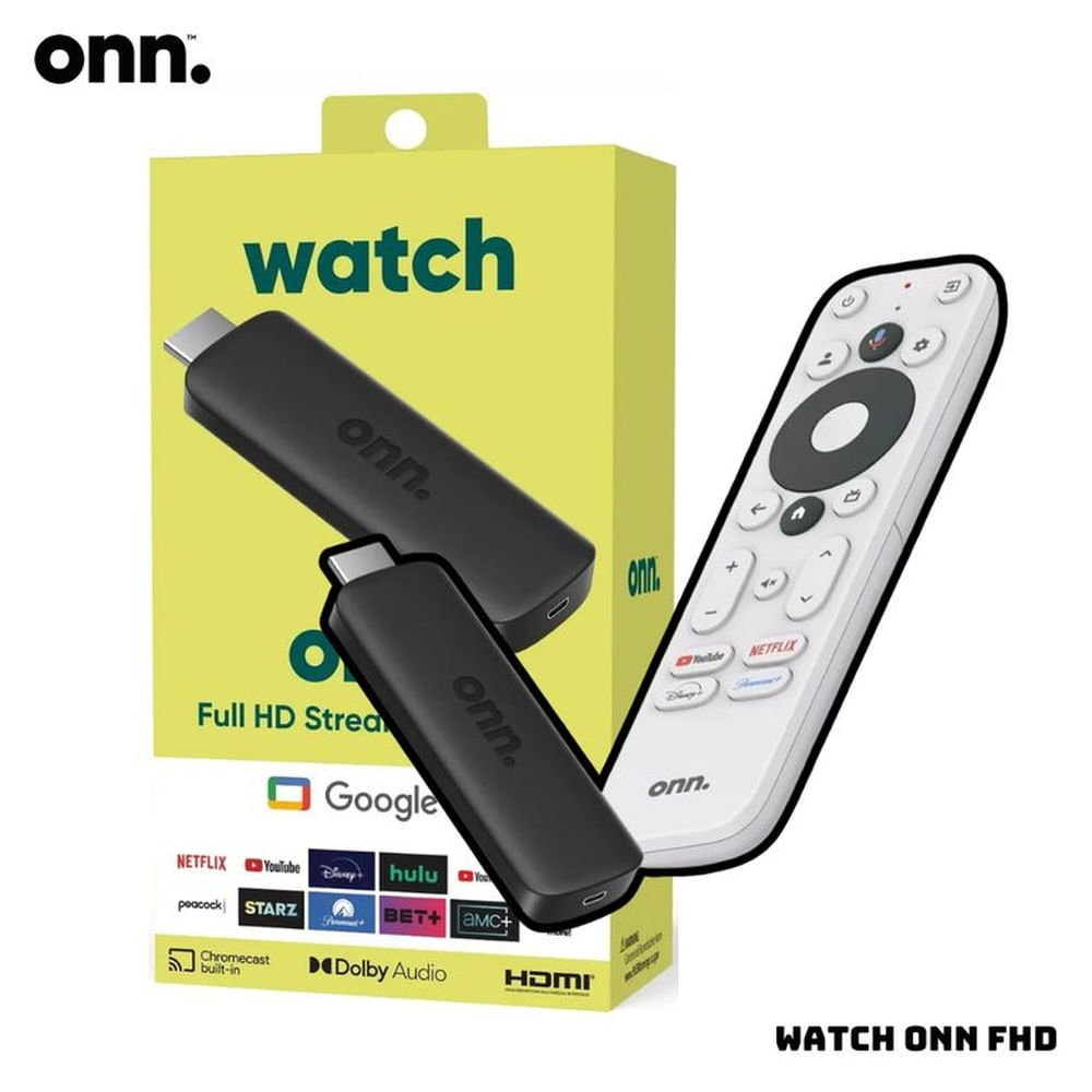 WATCH ONN GOOGLE TV FHD STREAMING DEVICE