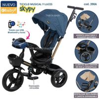 TRICICLO MUSICAL CON LUCES SKYPY AZUL