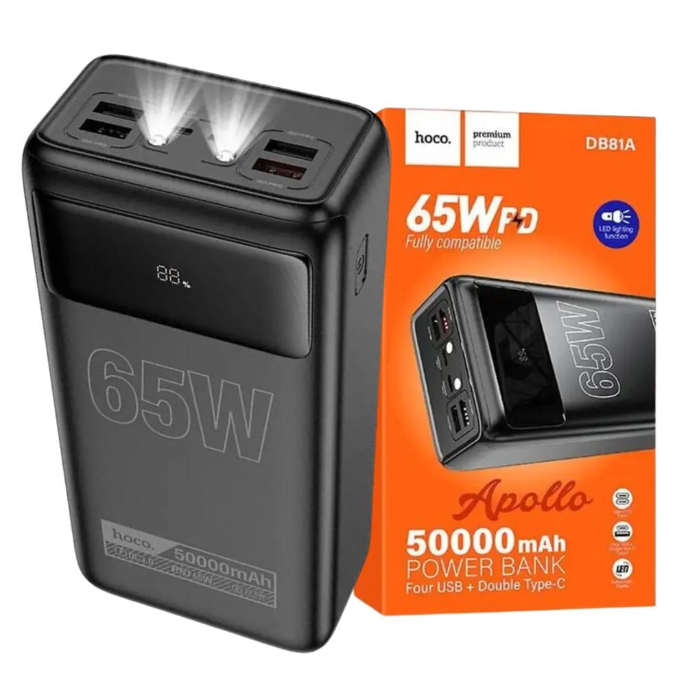 Power Bank 50000 mha 65W Carga Rapida Hoco Premiun DB81A