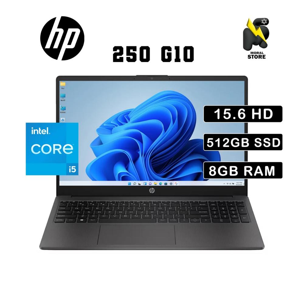 LAPTOP HP 250 G10 INTEL CORE I5 1335U  512 GB SSD  16 GB RAM 15.6 LED