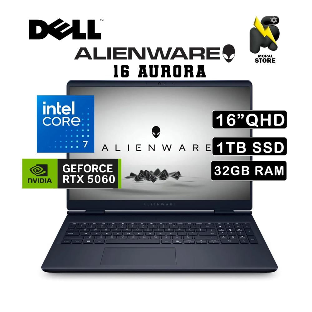 DELL ALIENWARE 16 AURORA INTEL CORE 7 -240H DISCO 1TB SSD 32 GB RAM  RTX 5060  16 QHD