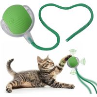 Pelota Interactiva para Gatos con Soga Juguete Inteligente LED Recargable