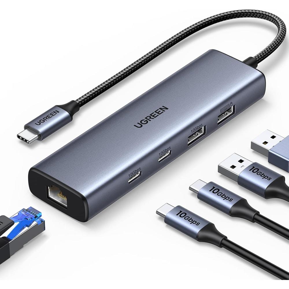 Hub USB-C 3.2 Multipuerto 6 en 1 RJ45 Gigabit Ugreen CM512 - 45320